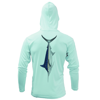 Saltwater Born Key West, FL Marlin Long Sleeve UPF 50+ Dry - Fit Hoodie - Angler's Pro Tackle & Outdoors