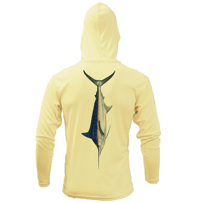 Saltwater Born Key West, FL Marlin Long Sleeve UPF 50+ Dry - Fit Hoodie - Angler's Pro Tackle & Outdoors