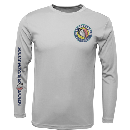 Saltwater Born Key West, FL Marlin Long Sleeve UPF 50+ Dry - Fit Shirt - Angler's Pro Tackle & Outdoors