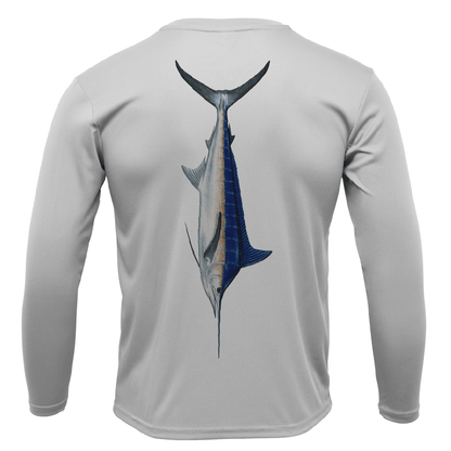 Saltwater Born Key West, FL Marlin Long Sleeve UPF 50+ Dry - Fit Shirt - Angler's Pro Tackle & Outdoors