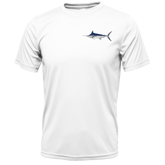 Saltwater Born Key West, FL Marlin on Chest Short Sleeve UPF 50+ Dry - Fit Shirt - Angler's Pro Tackle & Outdoors