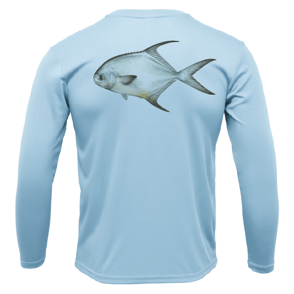 Saltwater Born Key West, FL Permit Long Sleeve UPF 50+ Dry - Fit Shirt - Angler's Pro Tackle & Outdoors