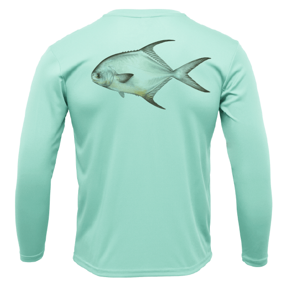 Saltwater Born Key West, FL Permit Long Sleeve UPF 50+ Dry - Fit Shirt - Angler's Pro Tackle & Outdoors