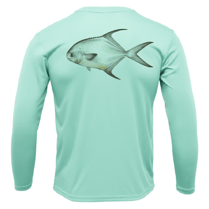 Saltwater Born Key West, FL Permit Long Sleeve UPF 50+ Dry - Fit Shirt - Angler's Pro Tackle & Outdoors