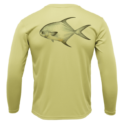 Saltwater Born Key West, FL Permit Long Sleeve UPF 50+ Dry - Fit Shirt - Angler's Pro Tackle & Outdoors