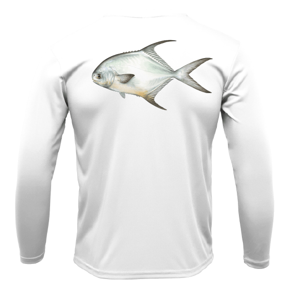 Saltwater Born Key West, FL Permit Long Sleeve UPF 50+ Dry - Fit Shirt - Angler's Pro Tackle & Outdoors