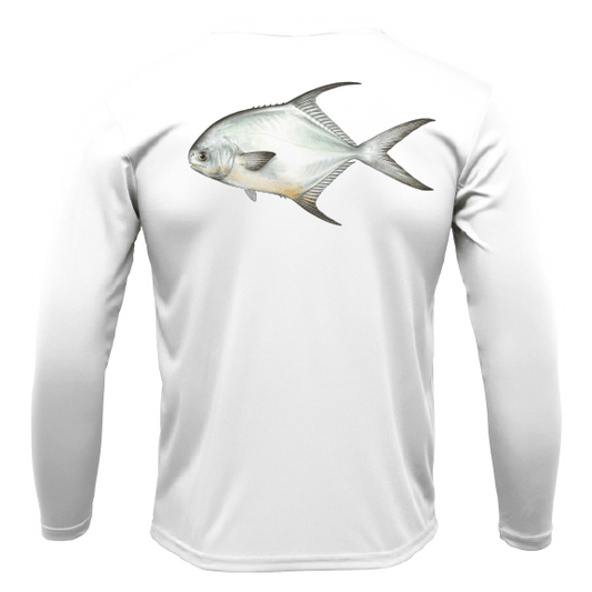 Saltwater Born Key West, FL Permit Long Sleeve UPF 50+ Dry - Fit Shirt - Angler's Pro Tackle & Outdoors