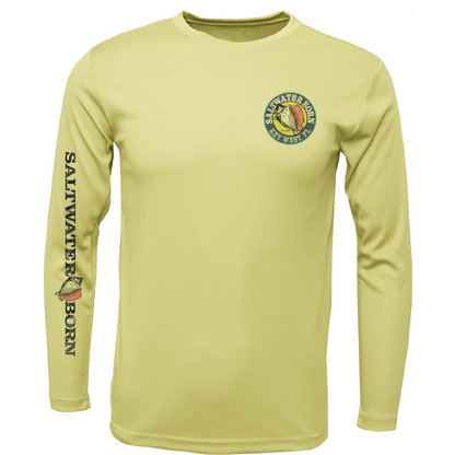 Saltwater Born Key West, FL Realistic Lobster Long Sleeve UPF 50+ Dry - Fit Shirt - Angler's Pro Tackle & Outdoors