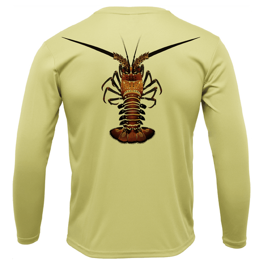 Saltwater Born Key West, FL Realistic Lobster Long Sleeve UPF 50+ Dry - Fit Shirt - Angler's Pro Tackle & Outdoors