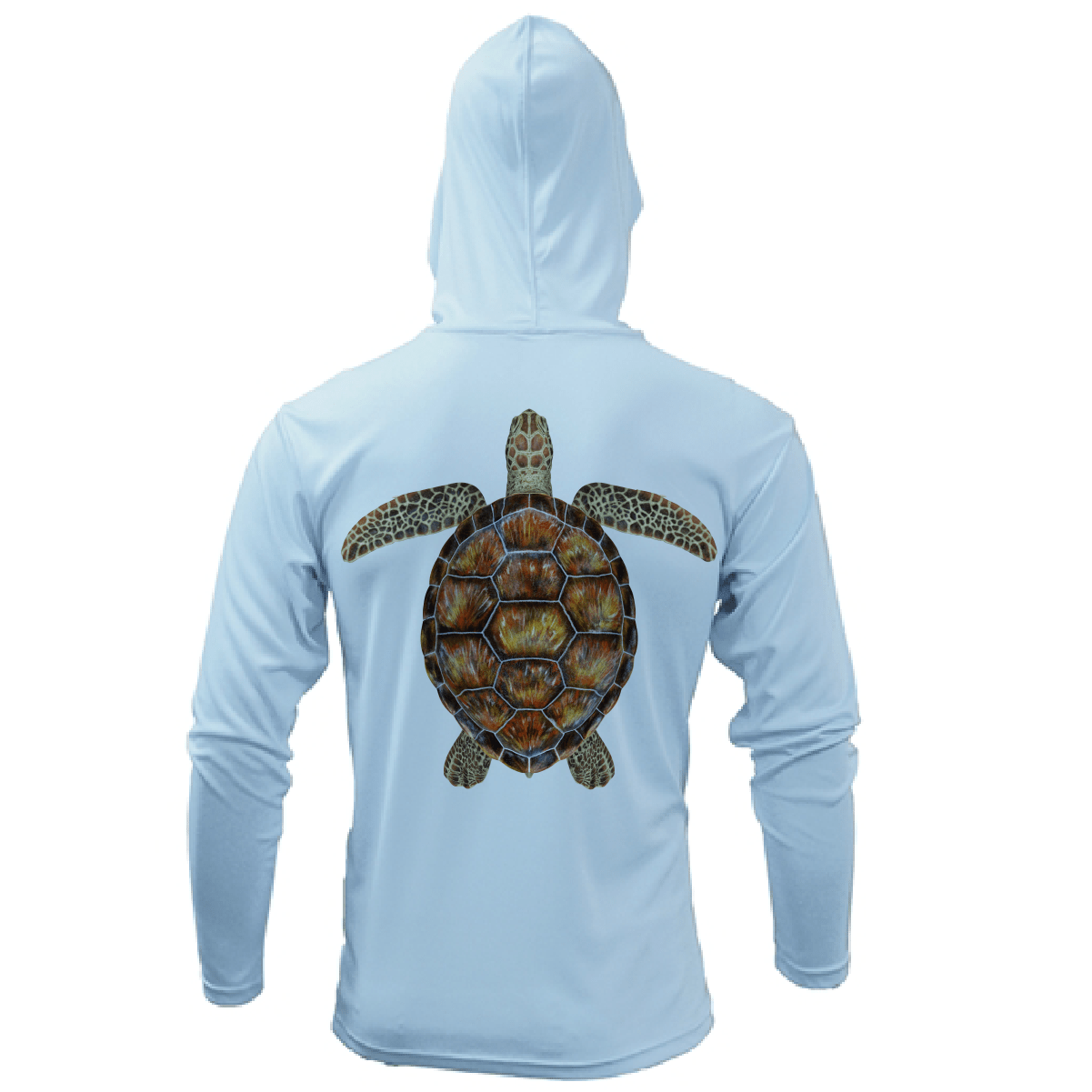 Saltwater Born Key West, FL Realistic Turtle Long Sleeve UPF 50+ Dry - Fit Hoodie - Angler's Pro Tackle & Outdoors