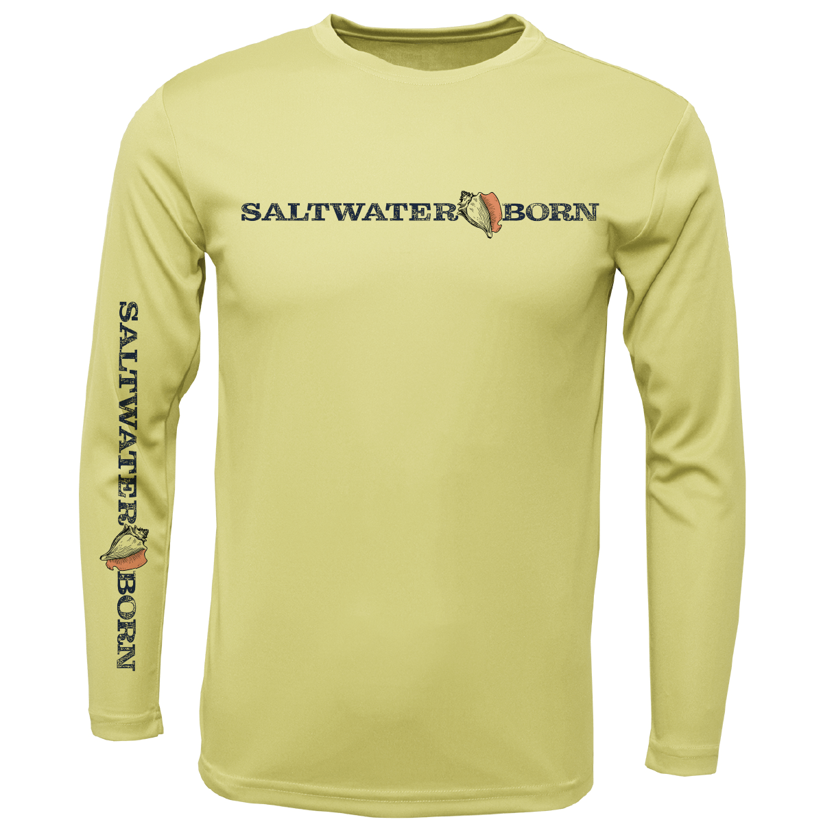 Saltwater Born Key West, FL Saltwater Born Linear Logo Long Sleeve UPF 50+ Dry - Fit Shirt - Angler's Pro Tackle & Outdoors