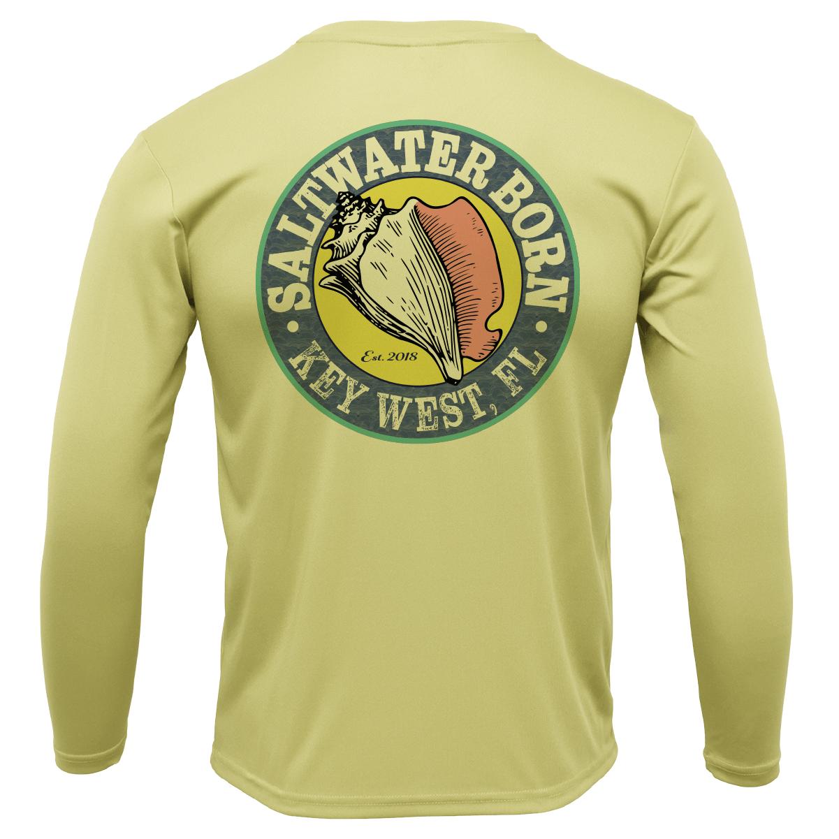 Saltwater Born Key West, FL Saltwater Born Linear Logo Long Sleeve UPF 50+ Dry - Fit Shirt - Angler's Pro Tackle & Outdoors