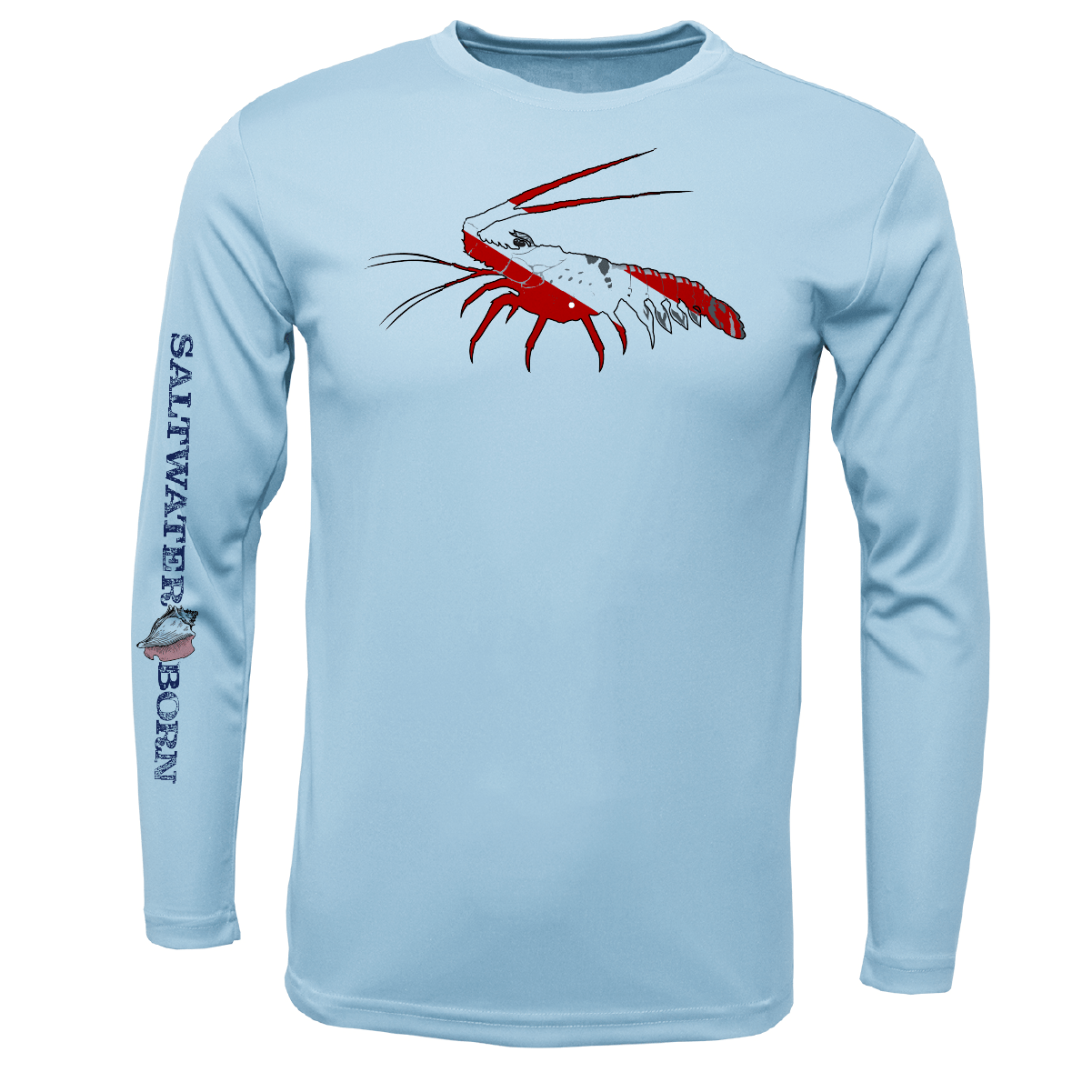 Saltwater Born Key West, FL Spiny Lobster Diver Long Sleeve UPF 50+ Dry - Fit Shirt - Angler's Pro Tackle & Outdoors