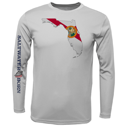 Saltwater Born Key West, FL State of Florida Boy's Long Sleeve UPF 50+ Dry - Fit Shirt - Angler's Pro Tackle & Outdoors