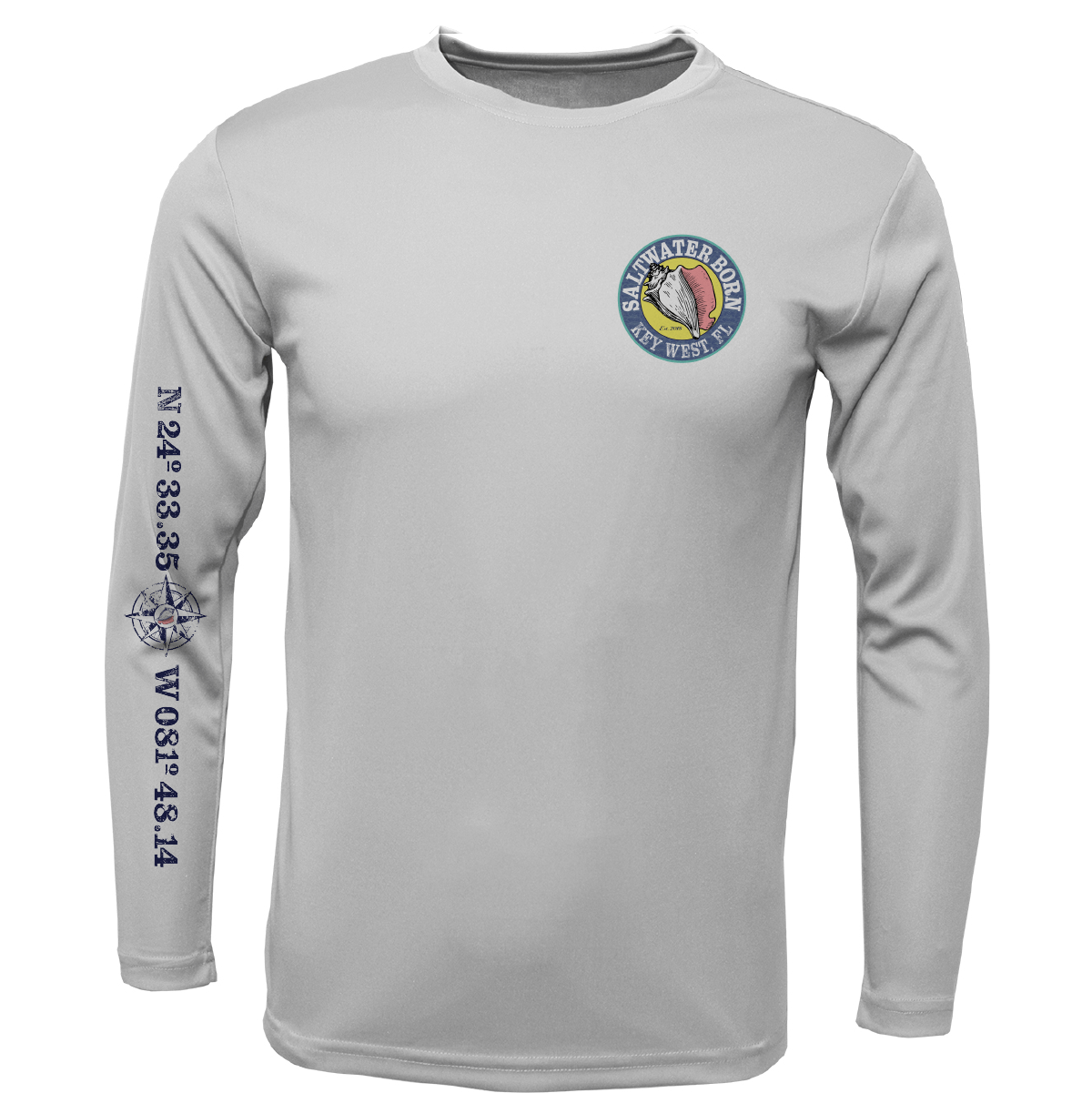 Saltwater Born Key West, FL Surrender The Booty Long Sleeve UPF 50+ Dry - Fit Shirt - Angler's Pro Tackle & Outdoors