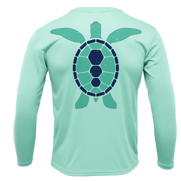 Saltwater Born Key West, FL Turtle Boy's Long Sleeve UPF 50+ Dry - Fit Shirt - Angler's Pro Tackle & Outdoors