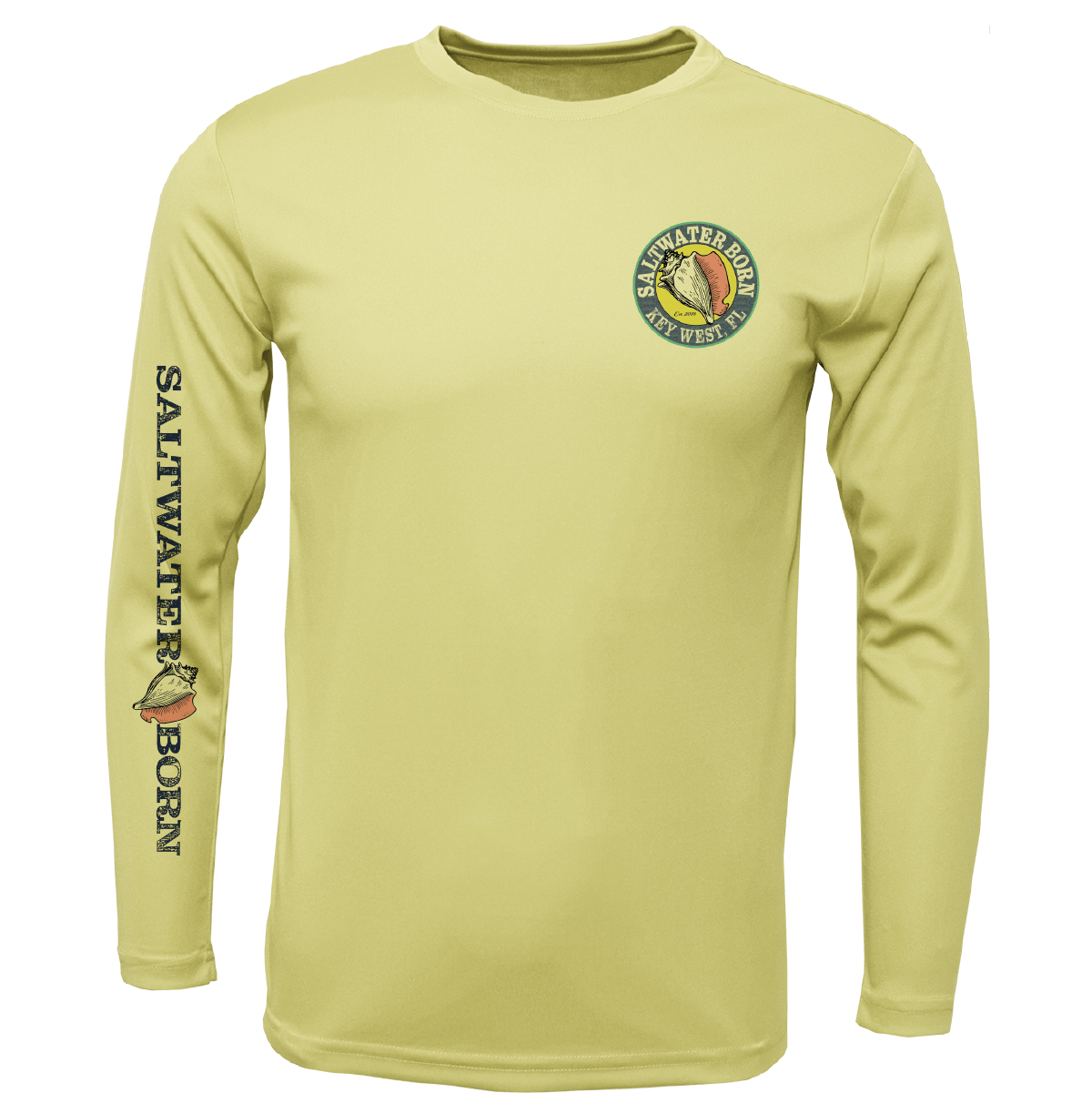 Saltwater Born Key West, FL Turtle Long Sleeve UPF 50+ Dry - Fit Shirt - Angler's Pro Tackle & Outdoors