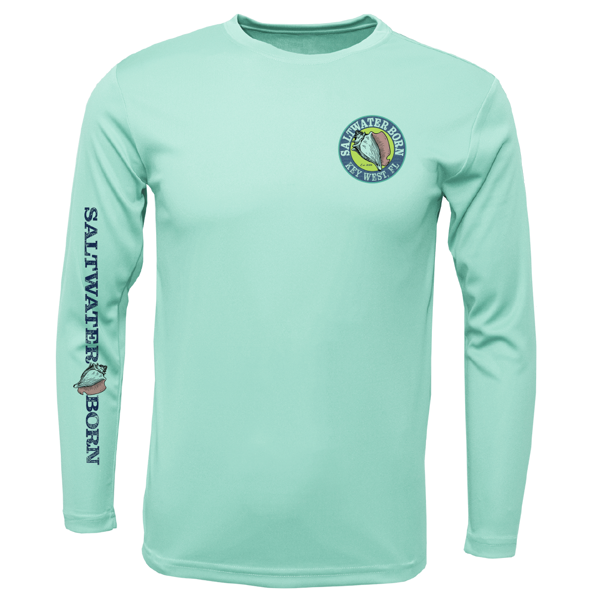 Saltwater Born Key West, FL Turtle Long Sleeve UPF 50+ Dry - Fit Shirt - Angler's Pro Tackle & Outdoors