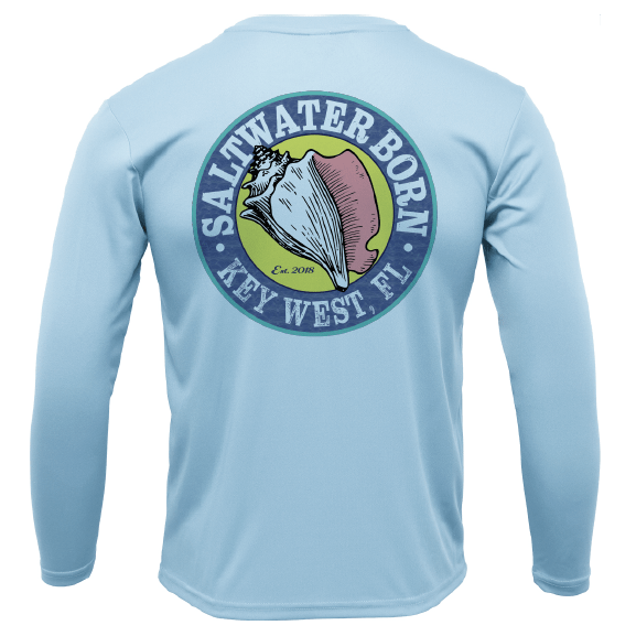 Saltwater Born Key West, FL USA Born Long Sleeve UPF 50+ Dry - Fit Shirt - Angler's Pro Tackle & Outdoors