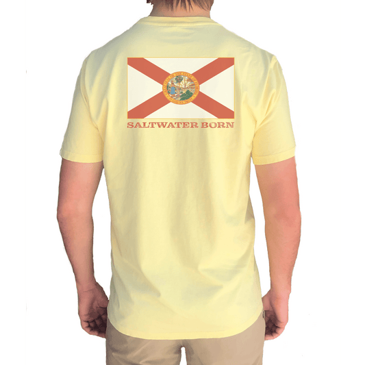 Saltwater Born Key West, Florida Flag Tee - Angler's Pro Tackle & Outdoors