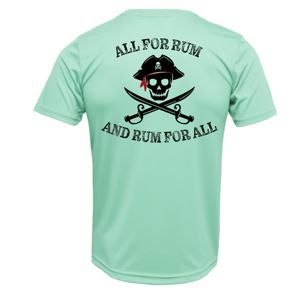 Saltwater Born Lake Travis "All For Rum and Rum For All" Men's Short Sleeve UPF 50+ Dry - Fit Shirt - Angler's Pro Tackle & Outdoors