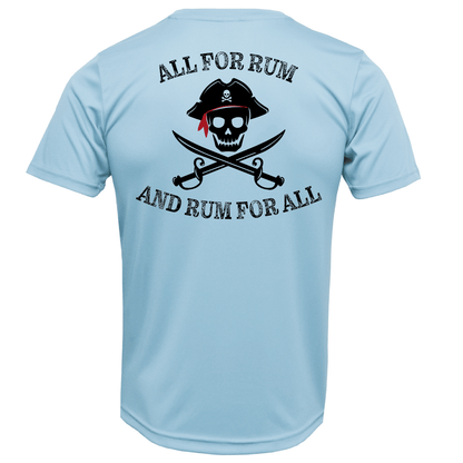 Saltwater Born Lake Travis "All For Rum and Rum For All" Men's Short Sleeve UPF 50+ Dry - Fit Shirt - Angler's Pro Tackle & Outdoors