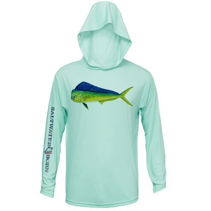 Saltwater Born Mahi Boys Long Sleeve UPF 50+ Dry - Fit Hoody - Angler's Pro Tackle & Outdoors