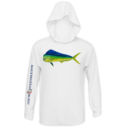 Saltwater Born Mahi Boys Long Sleeve UPF 50+ Dry - Fit Hoody - Angler's Pro Tackle & Outdoors