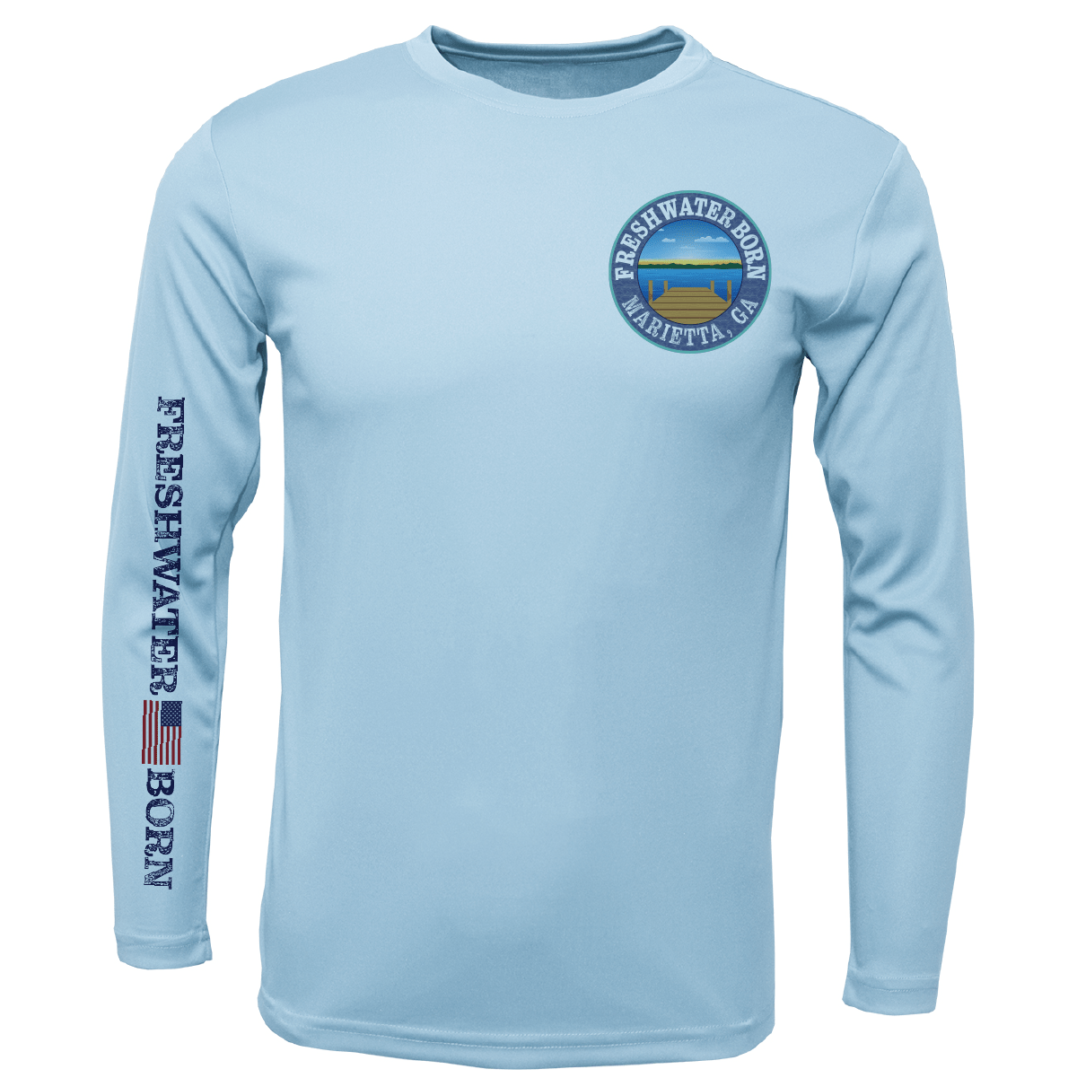 Saltwater Born Marietta, GA Freshwater Born Kraken Men's Long Sleeve UPF 50+ Dry - Fit Shirt - Angler's Pro Tackle & Outdoors