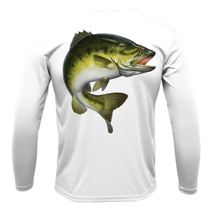 Saltwater Born Marietta, GA Freshwater Born Largemouth Bass Men's Long Sleeve UPF 50+ Dry - Fit Shirt - Angler's Pro Tackle & Outdoors