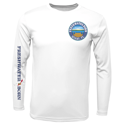 Saltwater Born Miami, FL Freshwater Born Peacock Bass Men's Long Sleeve UPF 50+ Dry - Fit Shirt - Angler's Pro Tackle & Outdoors