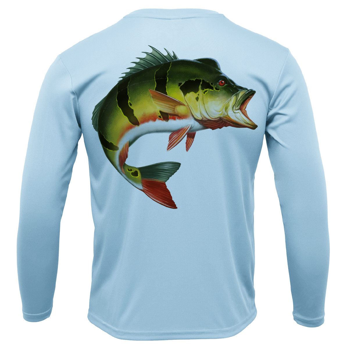 Saltwater Born Miami, FL Freshwater Born Peacock Bass Men's Long Sleeve UPF 50+ Dry - Fit Shirt - Angler's Pro Tackle & Outdoors