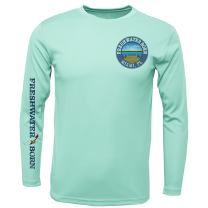 Saltwater Born Miami, FL Freshwater Born Peacock Bass Men's Long Sleeve UPF 50+ Dry - Fit Shirt - Angler's Pro Tackle & Outdoors