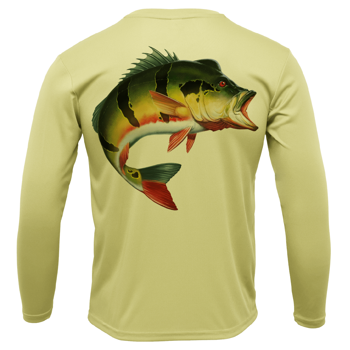 Saltwater Born Miami, FL Freshwater Born Peacock Bass Men's Long Sleeve UPF 50+ Dry - Fit Shirt - Angler's Pro Tackle & Outdoors