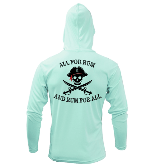 Saltwater Born Michigan Freshwater Born "All For Rum and Rum For All" Men's Long Sleeve UPF 50+ Dry - Fit Hoodie - Angler's Pro Tackle & Outdoors