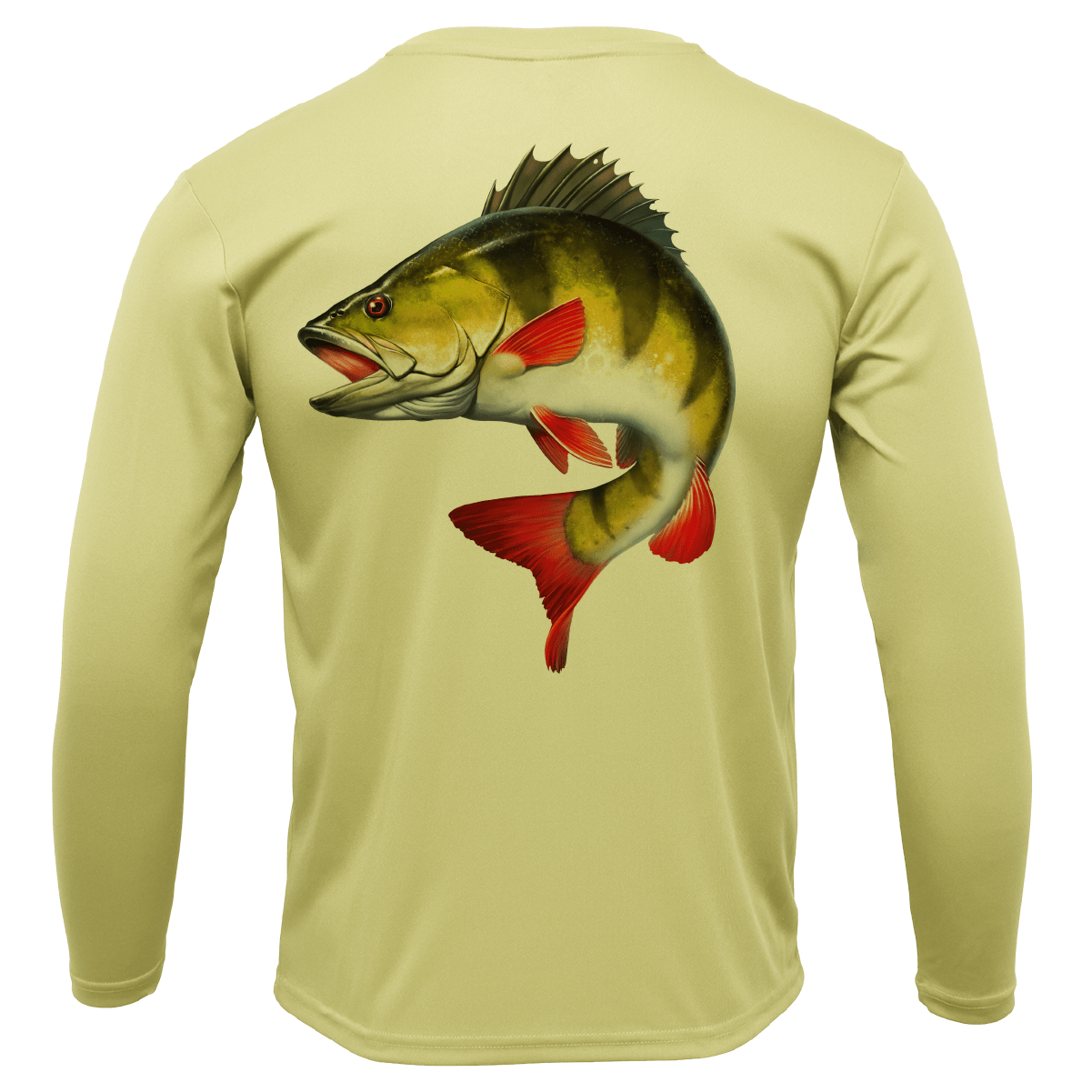 Saltwater Born Michigan Freshwater Born Perch Men's Long Sleeve UPF 50+ Dry - Fit Shirt - Angler's Pro Tackle & Outdoors