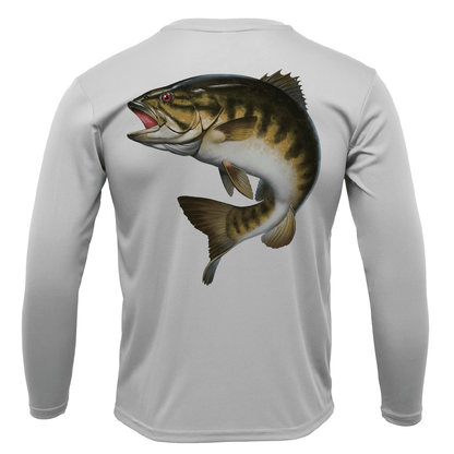 Saltwater Born Michigan Freshwater Born Smallmouth Bass Men's Long Sleeve UPF 50+ Dry - Fit Shirt - Angler's Pro Tackle & Outdoors