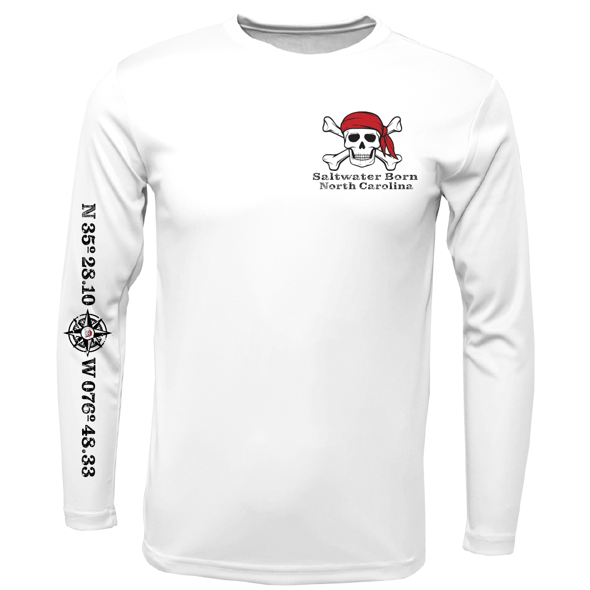 Saltwater Born North Carolina Blackbeard Long Sleeve UPF 50+ Dry - Fit Shirt - Angler's Pro Tackle & Outdoors