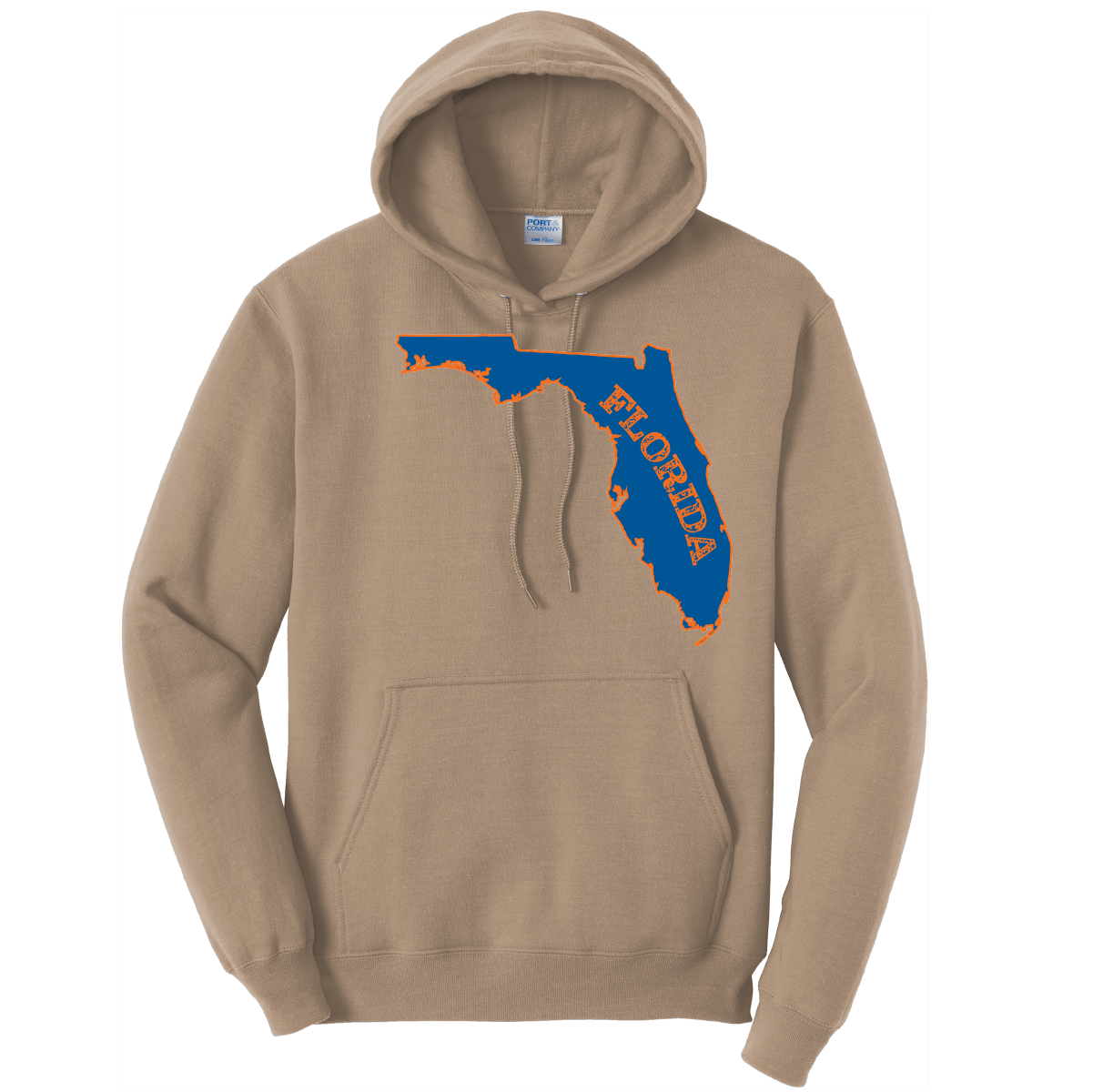 Saltwater Born Orange and Blue Cotton Hoodie - Angler's Pro Tackle & Outdoors