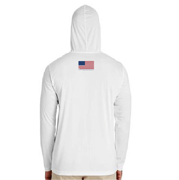 Saltwater Born Orange and Blue Long Sleeve UPF 50+ Dry - Fit Hoodie - Angler's Pro Tackle & Outdoors