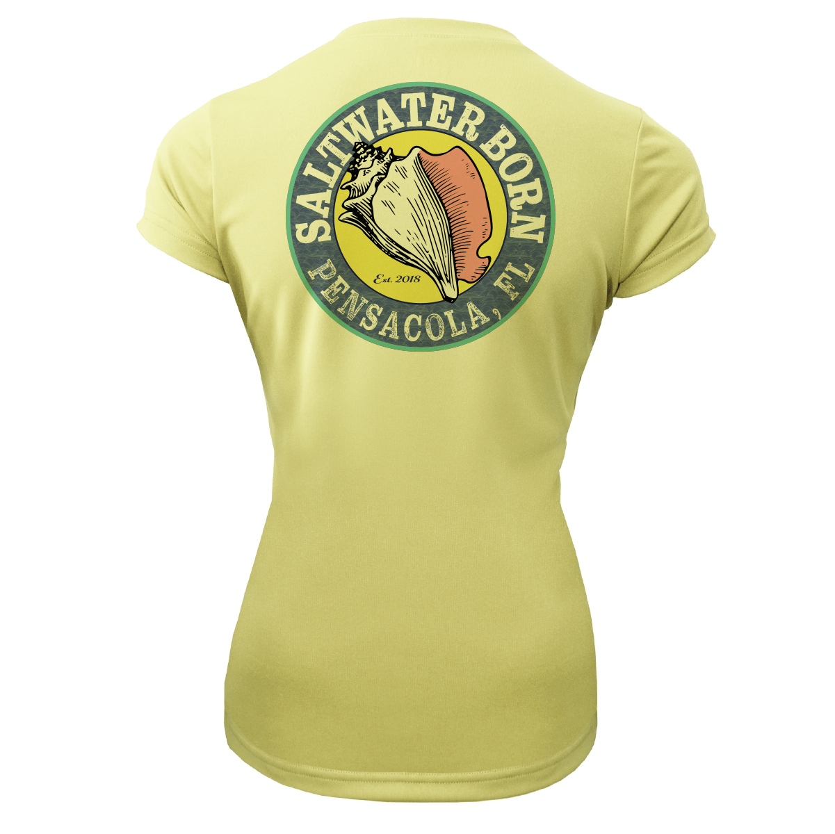 Saltwater Born Pensacola, FL "Life Is Better At The Beach" Turtle Women's Short Sleeve UPF 50+ Dry - Fit Shirt - Angler's Pro Tackle & Outdoors