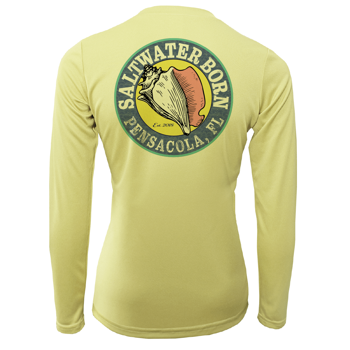 Saltwater Born Pensacola, FL "Saltwater Hair Don't Care" Long Sleeve UPF 50+ Dry - Fit Shirt - Angler's Pro Tackle & Outdoors