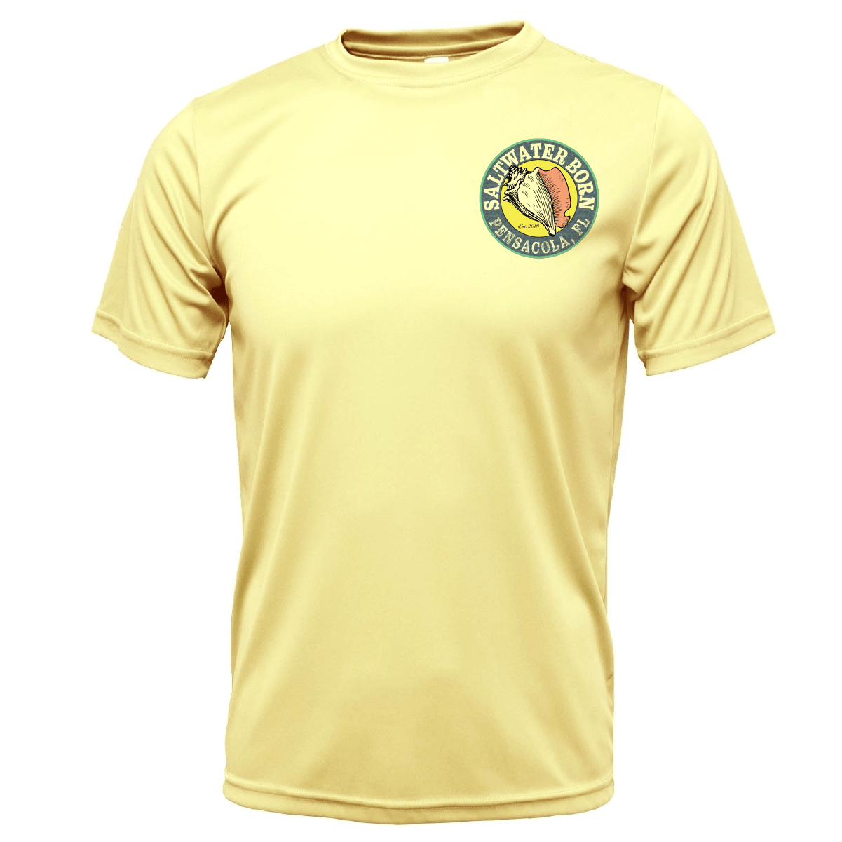 Saltwater Born Pensacola, FL "Surrender The Booty" Men's Short Sleeve UPF 50+ Dry - Fit Shirt - Angler's Pro Tackle & Outdoors