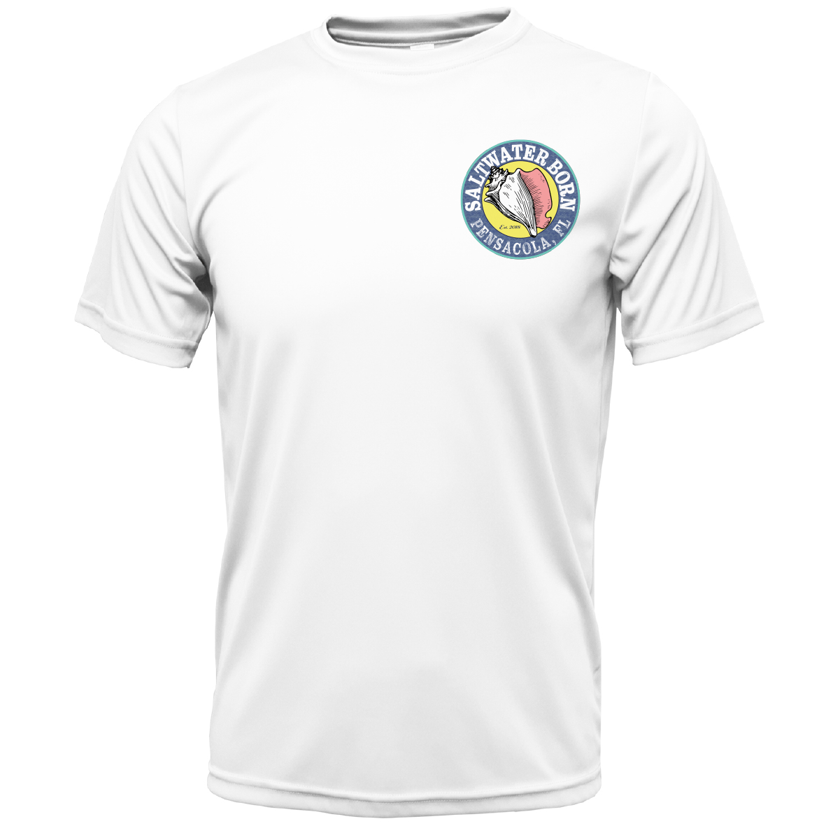 Saltwater Born Pensacola, FL "Surrender The Booty" Men's Short Sleeve UPF 50+ Dry - Fit Shirt - Angler's Pro Tackle & Outdoors