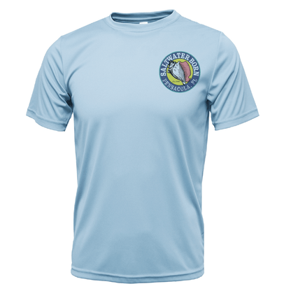 Saltwater Born Pensacola, FL "Surrender The Booty" Men's Short Sleeve UPF 50+ Dry - Fit Shirt - Angler's Pro Tackle & Outdoors