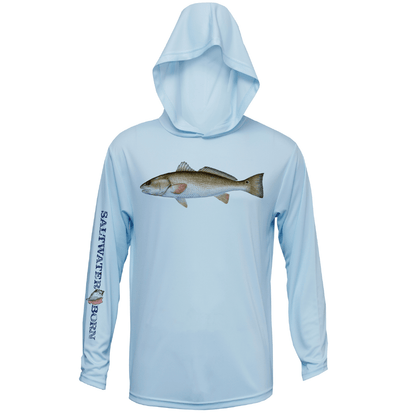 Saltwater Born Redfish Long Sleeve UPF 50+ Dry - Fit Hoodie - Angler's Pro Tackle & Outdoors