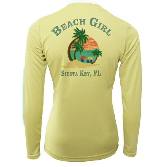 Saltwater Born Siesta Key Beach Girl Women's Long Sleeve UPF 50+ Dry - Fit Shirt - Angler's Pro Tackle & Outdoors