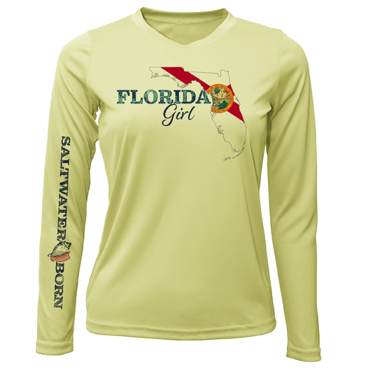 Saltwater Born Siesta Key Florida Girl Long Sleeve UPF 50+ Dry - Fit Shirt - Angler's Pro Tackle & Outdoors