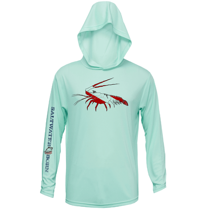 Saltwater Born Spiny Lobster Long Sleeve UPF 50+ Dry - Fit Hoodie - Angler's Pro Tackle & Outdoors