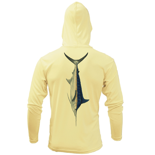 Saltwater Born St. Pete Beach, FL Blue Marlin Long Sleeve UPF 50+ Dry - Fit Hoodie - Angler's Pro Tackle & Outdoors